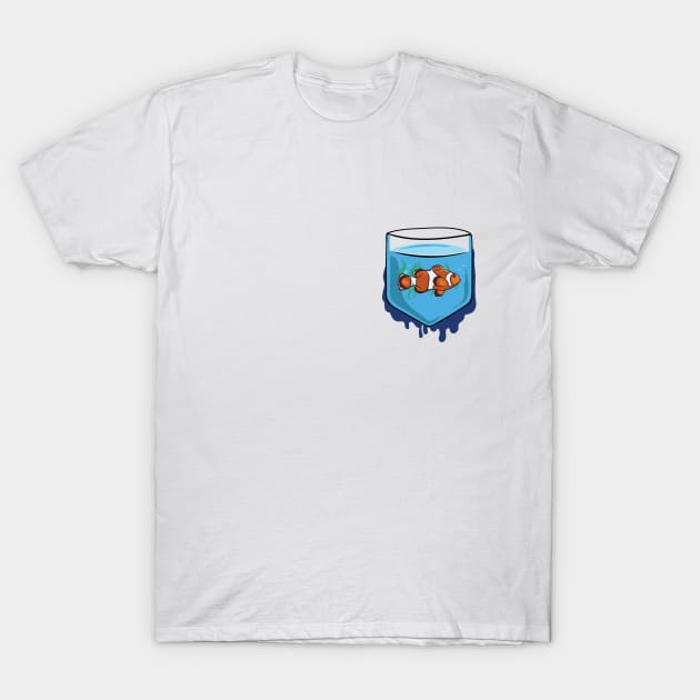 Clown Fish Pocket T-Shirt by Pocket Puss